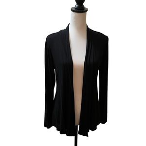 Claudia Richard, Black, Long Sleeve Open Front Jacket, S/M
